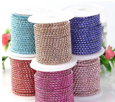 China Good Quality Flatback Crystal Fancy Close Rhinestone Cup Chain For Garment Supplier Chinese Factory for sale