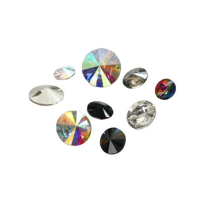 China Sustainable Round Sew On Decorative Fancy Stone Crystal Buttons For Wedding Dress And Apparel for sale