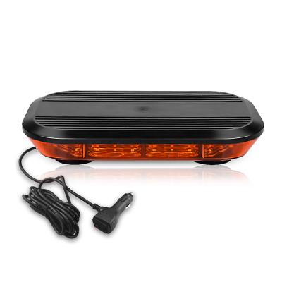 China 12V-24V LED Emergency Strobe Light Bar 12 Inch Amber Red Blue Strobe LED Light Bar with 12 Flash Modes CK-RW-12090A-TH for sale