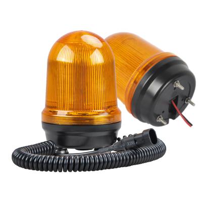 China 10-100V Forklift Beacon Light Tractor LED Warning Light 10-100V 4 Inch Rotating Amber Strobe Beacon Lights For Excavator for sale