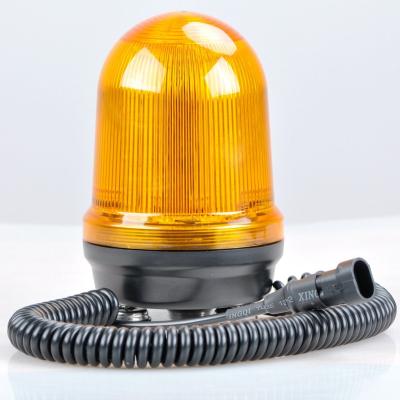 China 10-100V DC Amber Dome Beacon Warning LED Light for Crane Construction Equipment Safety Light 4 inch for sale