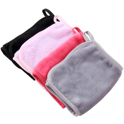 China Microfiber Reusable Reusable 100% Polyester Microfiber Facial Cleansers Make Up Remover Cloth for sale