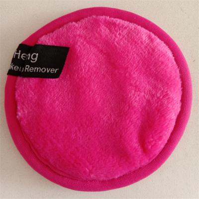 China Double Layer Luxury Microfiber Face Makeup Removal Pad Reusable Washable Make Up Remover Pad for sale