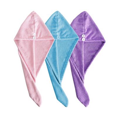 China Customized Viable Color Spa Wrap Towel Bath Shower Woman Dry Hair Hat For Long Hair for sale