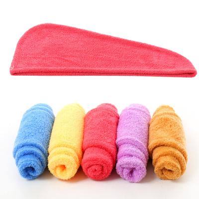 China High Quality QUICK DRY Custom Logo Embroidery Microfiber Plush Wrap Head Towel for sale