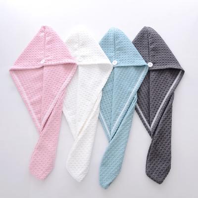 China QUICK DRY Fashion and Hot Selling Hair Drying 100% Bamboo Waffle Turban Towel for sale