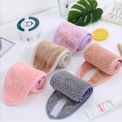 China 2021 European and American style new design microfiber headband spa hair band for sale