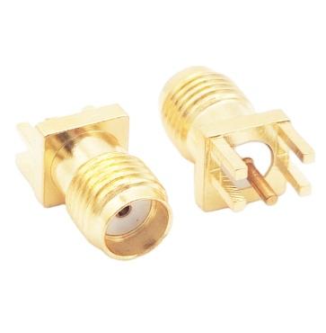 China Network & Wireless Communications & Detection& High Quality Gold Straight Waterproof Sma Connector 90 Degree SMA Female RF Bulkhead Coaxial Connector For DIP PCB for sale