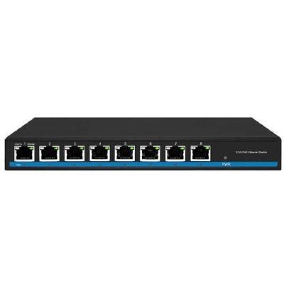 China 2.5G 8 Puerto PoE Ethernet Switch con puerto de conexión ascendente 10G y fuente de alimentación DC 52V/1.25A en venta