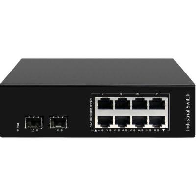 China Industrieller 8-Port-PoE-Switch mit 2 SFP-Ports und privatem Formdesign zu verkaufen