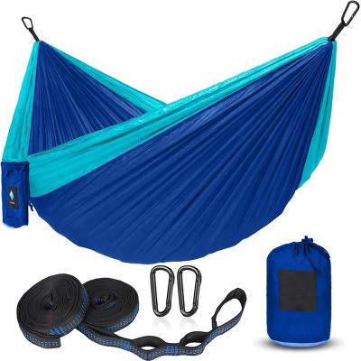 China Hammocks are foldable camping hammock - single or double portable hammock camping accessories for outdoor, indoor with tree straps for sale