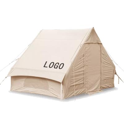 China Inflatable Waterpoof Glamping Tent with Pump, 4-5 Person Inflatable House Tent, Easy Setup Oxford Waterproof Outdoor Tents for sale