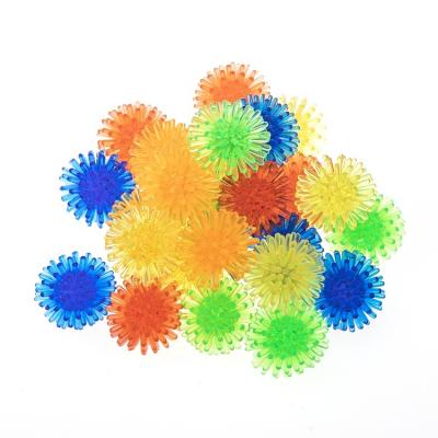 China Promotional Toy Amazon Hot Sale 2.5 cm Spiky Ball Soft Jumbo Puffer Ball Toy Pom Pom Ball For Children for sale