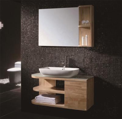 China New Design Modern Vanity Bathroom Cabinet Modern Marble Solid Wall Mounted Vanity Cabinet for sale