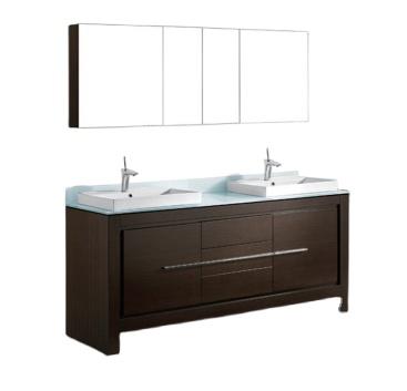 China Modern Furniture Bathroom Furniture Low Price DOMO High Cabinet With Double Basin DM-1088 for sale