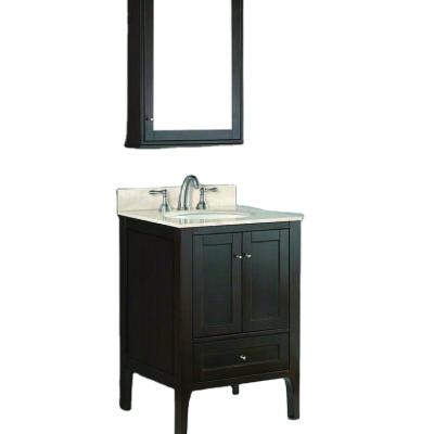 China DOMO Traditional Single Sink Bathroom Vanity, Simply Solid Wood Bathroom Cabinet for sale