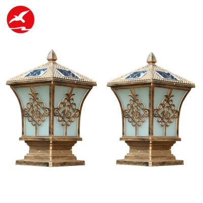 China Die Cast Flyinglighting Aluminum Outdoor Solar Light In Pillar Street Gate for sale