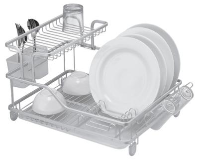 China NSF Kitchenroom Sustainable Spare Aluminum 2-Tier Plate Rack Joint Style for sale