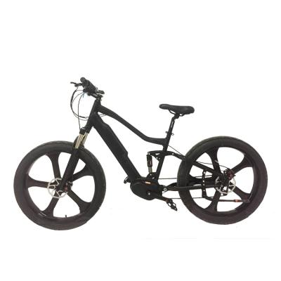 China 26 inch 36v350w mid drive e bike fat tyre electric mountain bike full suspension for sale