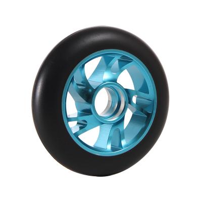 China High Rebound PU Wheels Adult Scooter Accessories Wheels 21X21X17cm Alloy Hollow Wheels Cheap Custom Purchase for sale