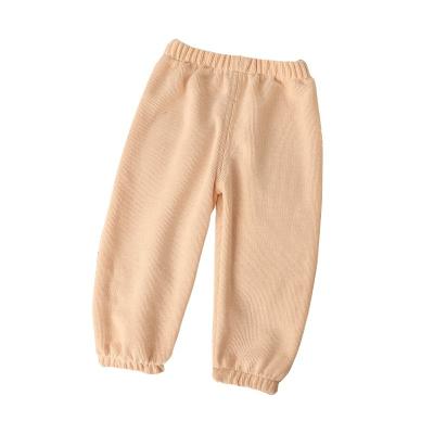 China Hot Selling Breathable Elastic-Waist Kids Joggers Sports Casual Pants Pure Color Cotton Fleece Sweatpants For Kids for sale