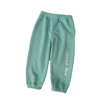 China New Design Toddler Girls Autumn Winter Solid Color Elastic-waist Velvet Sweatpants Kids Joggers Breathable Pants for sale