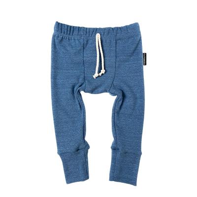 China New Children Solid Color Jogger Baby Boy Elastic Drawstring Pants Breathable Wholesale Pajama Pants for sale