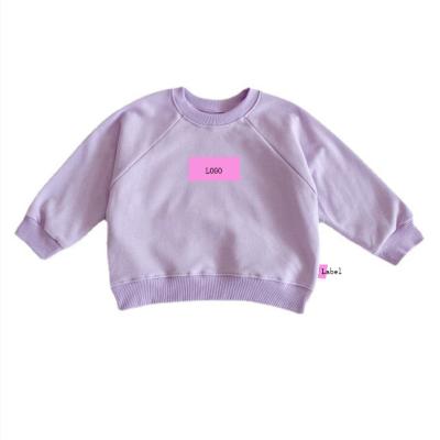 China Autumn Winter Custom Design Solid Color Long Sleeve Breathable Sweatshirt Fashion Girl Kids Casual Sweatshirt New for sale