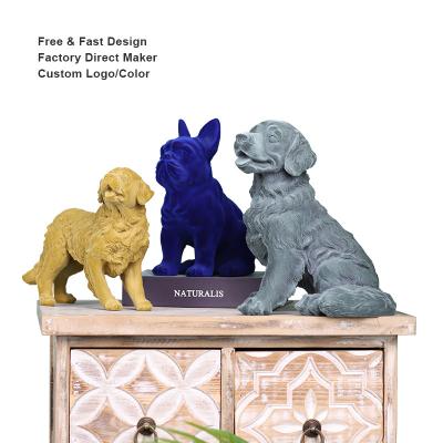 China Flocking Europe Redeco Good Selling Resin Crafts Dog Statue Resin Decorations For Home for sale