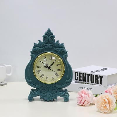 China Europe Redeco Design Popular Nordic Home Clock Resin Flocking Decorative Flocking Clock For Home Decor for sale