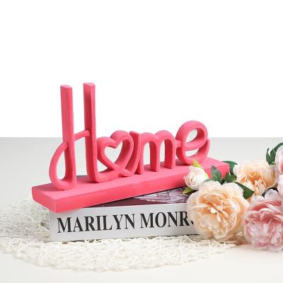 China Factory Wholesale Europe Redeco 2022 Assembling Letter Model Home Decoracion De Hogar Resin Assembled Decorative Crafts Decoration Letters for sale