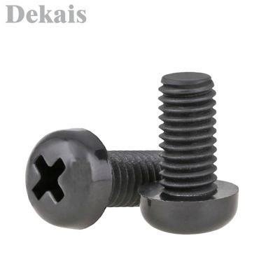 China Multi Use Flat Black White Colors Nylon Plastic Cross Recessed Head Insulated Phillips Pan Round Head Bolt Screw for sale