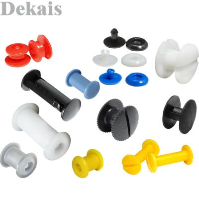 China Custom Good Quality M4 Male On Female Plastic Nylon Book Fastener Chicago Rivet Screw For Scrapbook Album for sale