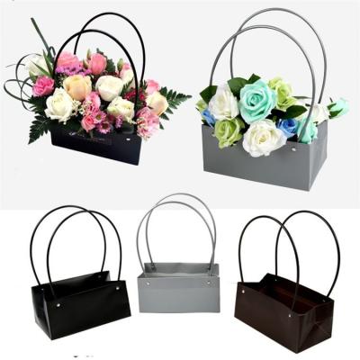 China Custom Wholesale Recyclable Handmade Waterproof Rectangular Bouquet Boxes Basket Cardboard Paper Gift Wrapping Flower Floral Box for sale