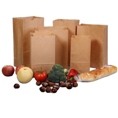 China OEM/ODM Size Biodegradable Custom Custom Printed Take Out Kraft Paper Bag For Food Packaging for sale