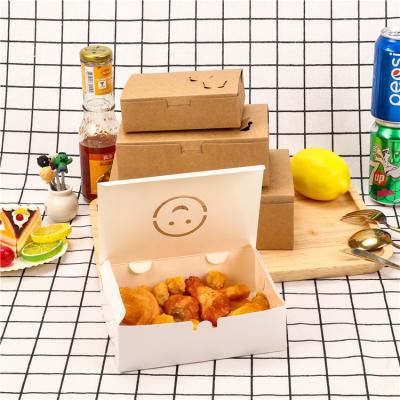 China Recycled Materials Kraft Cardboard Kraft Paper Box Sourcing Takeaway Fast Food Fried Chicken Paper Boxes for sale