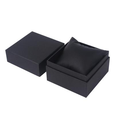 China Recycled Materials Paper Gift Packaging Watch Box New Logo Black Paperboard Rectangle Gift Custom And Craft 9.5*9.5*7.5cm Accept CN; FUJ NOT DETERMINED for sale