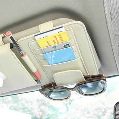 China Fancy Storage Bag CD DVD Box Cloth Car Sunshade Car Cloth Hanging Leather Holder for sale