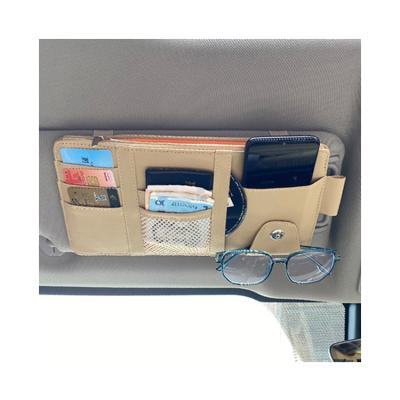 China Durable Multifunctional Felt Pocket Organizer Car Sun Visor Organizer For Cd Card Organizing Pen for sale