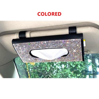 China The car inside beautiful colorful diamonds shine and shine hot sale fashion women's style car sunshade cloth backing for sale