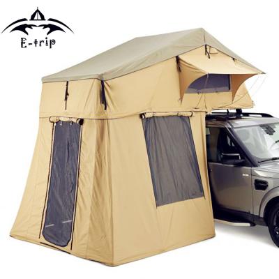 China Extended Type Top Tent 3 Person Motorhome Rooftop Tent Soft Shell Roof Top Tent With Annex for sale