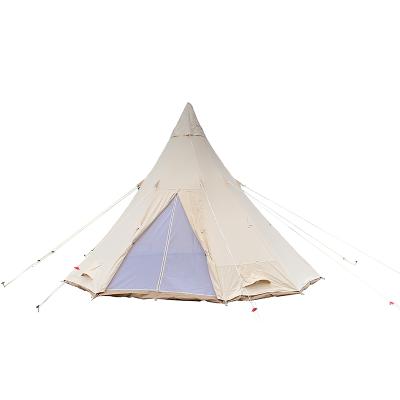 China 5m Outdoor Teepee Tent Teepee Tent Cotton Camping UV-Resistant Canvas Tent for sale