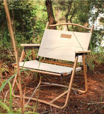 China Lightweight Folding Kermit Wood Aluminum Camping Chair for sale