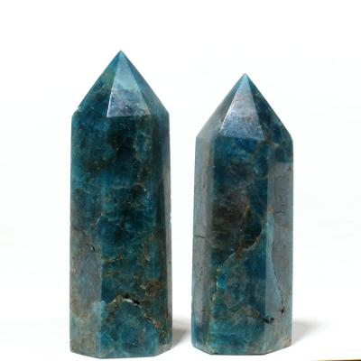 China Crystal Quartz Crystal Wand Wholesale Blue Apatite Point Dots From Europe for sale