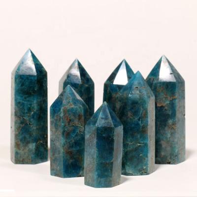 China Wholesale Healing Crystal Tower Quartz Crystal Apatite Wand Point From China for sale