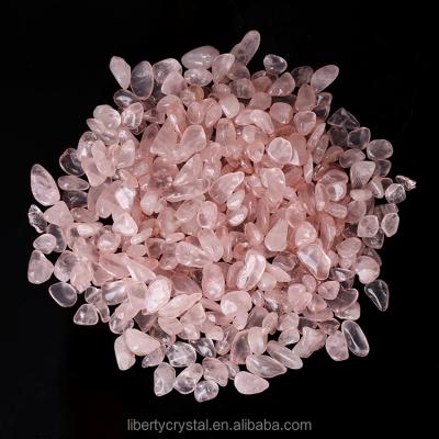 China Wholesale Natural Pink Rose Quartz Gravel Tumbled Stone from China for sale