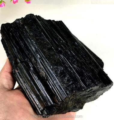 China Natural Black Rough Tourmaline Stone Europe Raw Black Tourmaline Black Tourmaline for sale