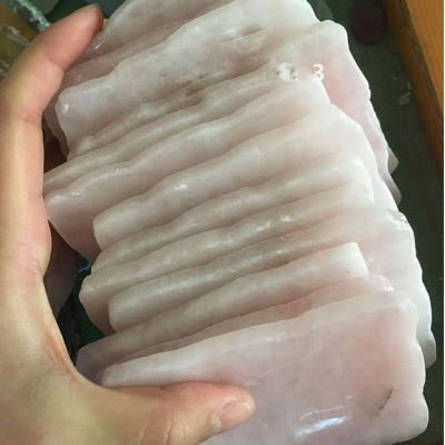 China Wholesale Natural Stone Rose Quartz Square Slices Tray from Europe for sale