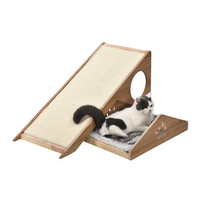 China Viable Newcomer 2 in 1 Cat Furniture Wooden Cat Scratching Board for sale