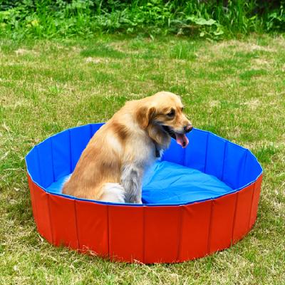 China Summer PVC Cool Funny Pet Bath Pool Large Inflatable Dog Paddling Swimming Pool For Dog for sale